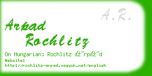 arpad rochlitz business card